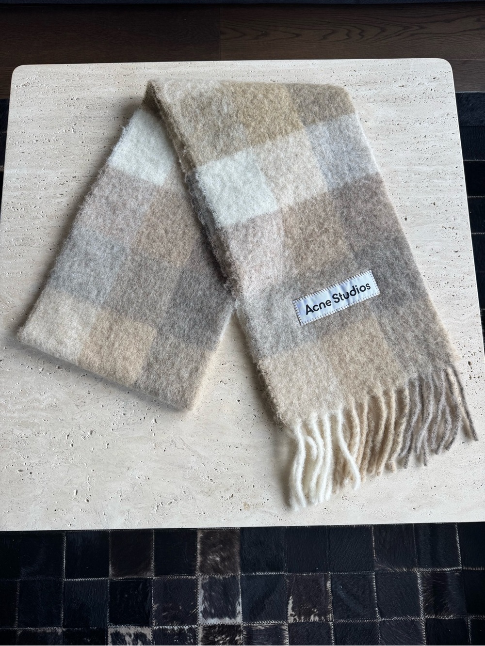 Acne Studios Beige Mohair-Blend Throw